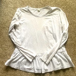 Caslon long sleeved peplum tee